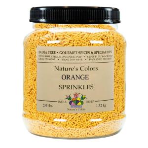 Nature’s Colors, Orange , Sugar Sprinkles for Baking and Decorating , 2.9 Lb Canister (Pack of 1)
