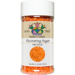 Nature’s Colors, Orange Sugar Pure Sugar Sprinkles for Baking and Decorating, Small 3.3 Oz Jar (Pack of 1)