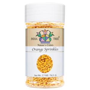 Nature’s Colors, Orange, Sugar Sprinkles for Baking and Decorating, Small, 2.7 Oz Jar (Pack of 1)