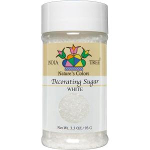 Nature’s Colors, White Sugar , Pure Sugar Sprinkles for Baking and Decorating, Small , 3.3 Oz Jar (Pack of 1)