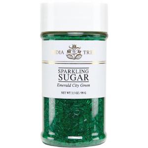 Pure Green Sparkling Sugar , Shimmery Sugar Sprinkles for Baking and Decorating, Small , 3.5 Oz Jar (Pack of 1)