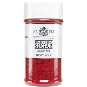 Pure Holiday Red Sparkling Sugar , Shimmery Sugar Sprinkles for Baking and Decorating , 3.5 Oz Jar (Pack of 1)