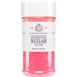 Pure Hot Pink Sparkling Sugar , Shimmery Sugar Sprinkles for Baking and Decorating, Small , 3.5 Oz Jar (Pack of 1)