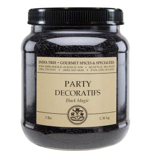 India Tree, Black Magic Sugar Sprinkles, Canister | Party Decoratifs for Baking and Decorating | 3.0 Lb (Pack of 1)