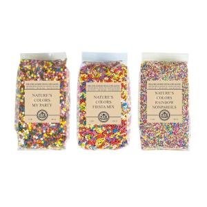 India Tree Nature’s Colors Sprinkles Chef’s Gift Pack | Fiesta Sprinkles, My Party Sprinkles, Rainbow Nonpareils | 1 Pound Chef’s Pak, 3-Pack